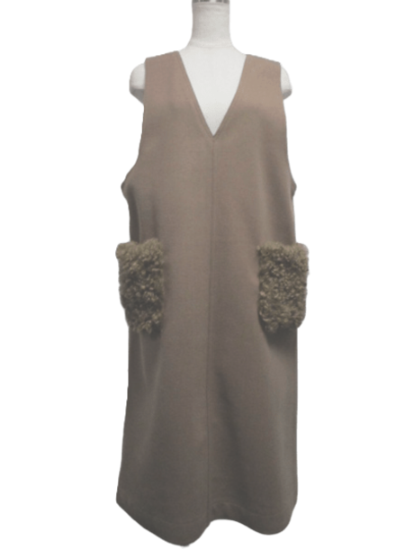 ファー付チュニックワンピース